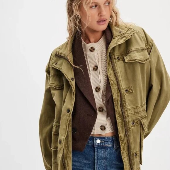 We The Free NWT Arya Green Cargo Jacket Sz XL - Picture 1 of 8